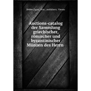  Auctions catalog der Sammlung griechischer, rÃ¶mischer 