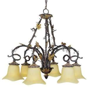 Trans Globe Lighting 7374 BNG Brown And Gold Leaves and Vines Tuscan 