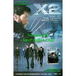 X2 X Men 2 Wolverine Hugh, Jackman Great Original DVD Photo Print Ad 
