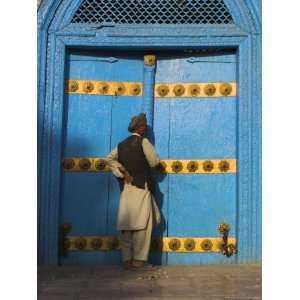 Pilgrim at the Shrine of Hazrat Ali, Mazar I Sharif, Afghanistan 