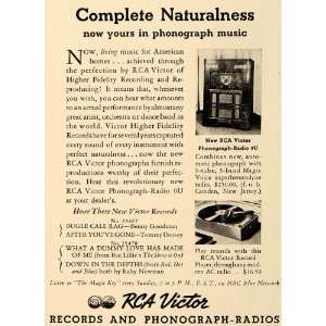   Music RCA Victor Radio 9U Records   Original Print Ad