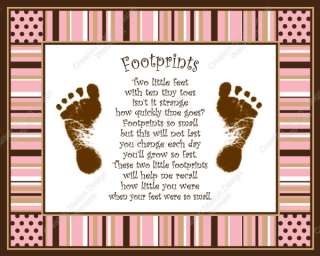 Create a cherished keepsake of your babys footprints. This print can 