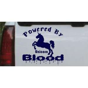 Powered By Unicorn Blood Funny Car Window Wall Laptop Decal Sticker 