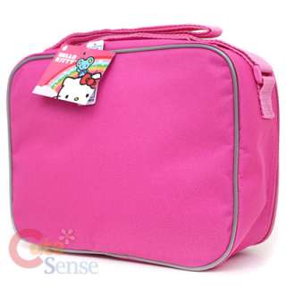   Hello Kitty School Lunch Bag / Insulated Snack Box Pink Bows  