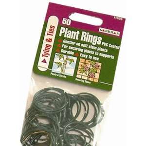  Gardman 7914 PVC Coated Plant Rings, 50 Pack Patio, Lawn 
