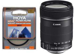 Canon EF S 18 135mm f/3.5 5.6 IS Lens + Hoya HMC 67mm UV(C) Multi 