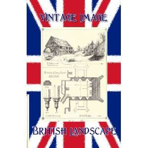  Pack of 12, 7cm x 4.5cm Gift Tags British Landscape Great 