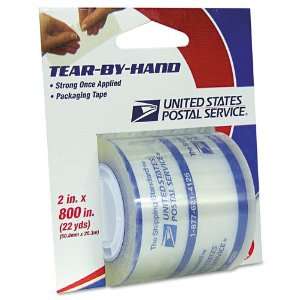   Service Tear By Hand Packaging Tape, 2 x 800, Clear
