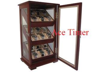 18 Watch Sapelli 360 Degree Display Storage Case Box for Large Watch 