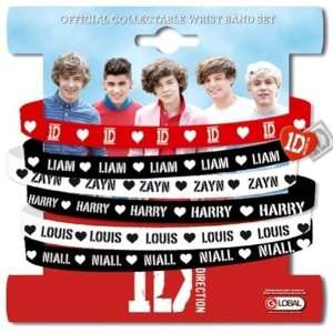  One Direction (1D) Set Of 6 Gummy Bands Toys & Games