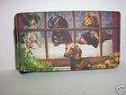 beautiful wallet with five dachshund dogs 