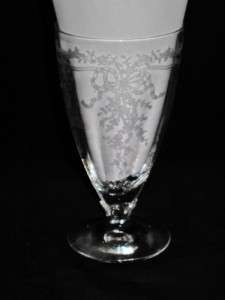 Fostoria JUNE 5098 Iced Tea Glass, 5 7/8, Etched Clear  