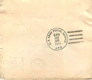 1943 World War II Cover To 93rd Bomb Group / 328th Bomb Squadron 