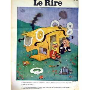  RIRE (THE LAUGH) FRENCH HUMOR MAGAZINE CAR CRASH MEN