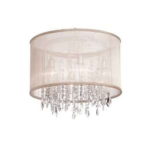 Dainolite 85301 151811 117 Organza Shade in Oyster for Crystal Pendant