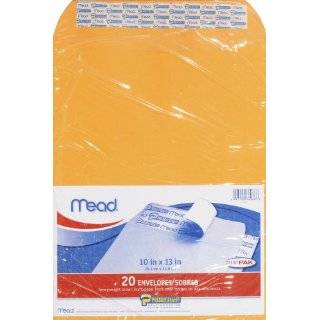 Mead Press It Seal It Envelopes, 10 x 13 Inches, Office Pack 20 Count 