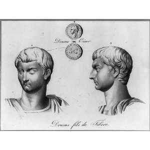  Drusus Caesar,ca. 13 B.C. 23 A.D.,photo of coin,profile 