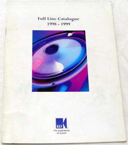 KEF Speakers FULL LINE CATALOG 1998   1999 brochure  