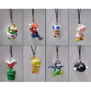    Mario Bro Character Wii Phone Charms Set of 8 Toys & Games