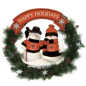    Cincinnati Bengals Happy Holidays Wreath