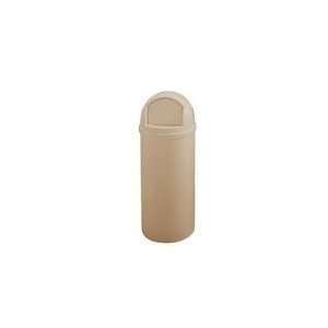  Rubbermaid FG817088BEIG   25 Gal Marshal Container, Beige 