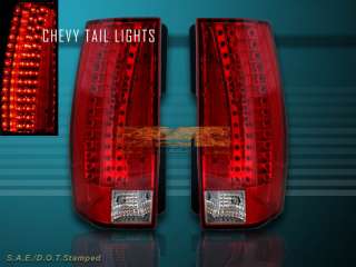   SUBURBAN RED LED TAIL LIGHTS ESCALADE STYLE 2007 2008 2009 2010 2011