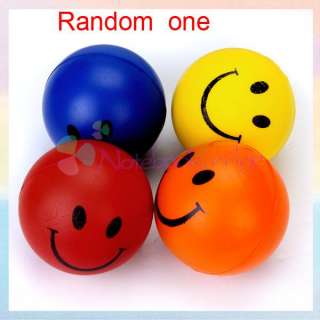 Smiley Face Stress Relief Reliever Squeeze Ball Toy PVC  