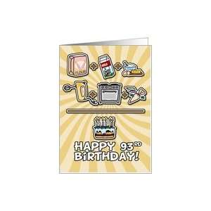  Happy Birthday   cake   93 years old Card Toys & Games
