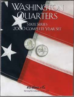 2000 US WASHINGTON STATE QUARTER YEAR SET COIN FOLDER  