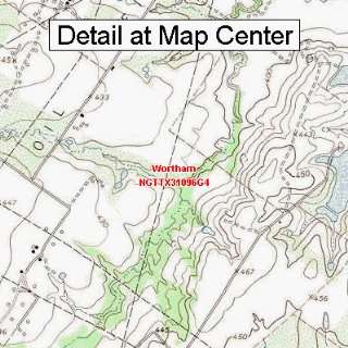  USGS Topographic Quadrangle Map   Wortham, Texas (Folded 