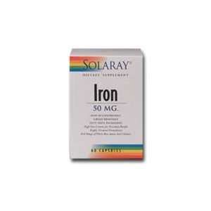  Solaray Iron Blister Pack 50mg 60 Caps Health & Personal 