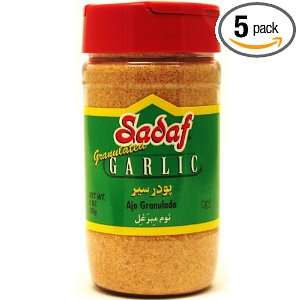 Sadaf Garlic Granulated, 9 Ounce (Pack of 5)  Grocery 