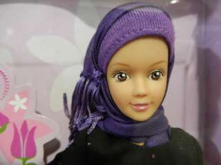 Fulla Muslim Doll Arabic Toy Eid Gift Black Abaya Purple Hijab 