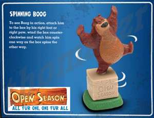   BOOG toy   OPEN SEASON movie   Burger King BK/Sony (2006) *Mint  