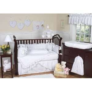    White Eyelet Baby Girl Crib Bedding Set By Jojo Designs Baby
