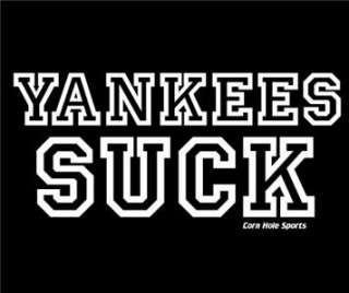 YANKEES SUCK Red Sox Mets T Tee Shirt L Large Jersey  