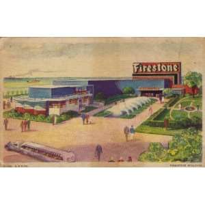  Firestone Building Post Card 1933 Worlds Fair Everything 