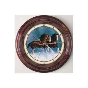  Clydesdale Snow Kings 16′ Wall Clock