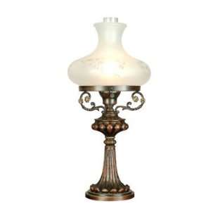  Dale Tiffany Bisset Table Lamp in Antique Bronze Finish 