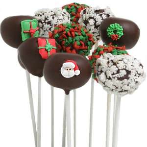   10 Christmas Cake Pops by Golden Edibles