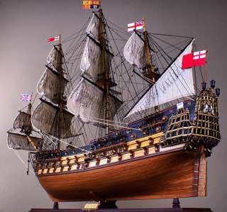 HMS PRINCE 45 wood model ship sailing tall boat  