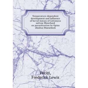   Blanchard on parasitization by Opius dissitus Muesebeck Frederick