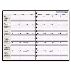  KC AAG Recycled Monthly Planner, Black, 7 7/8 x 11 7/8 