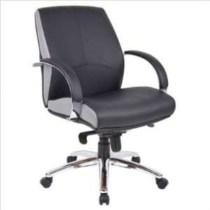Verdi Mid Back Executive Chair Base / Fabric Black / Black, Knee Tilt 
