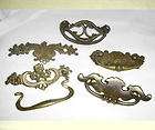 1900 A MIX OF ( 12 ) DRESSER DRAWER PLATES with RING PULLS  