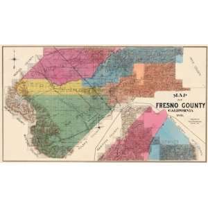  FRESNO COUNTY CALIFORNIA (CA/MADERA) MAP 1891