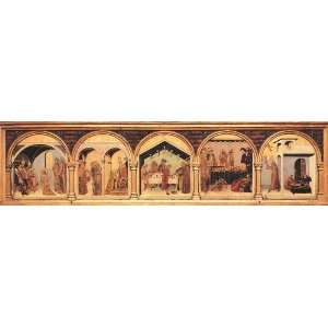  FRAMED oil paintings   Simone Martini   24 x 6 inches 