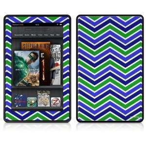   Kindle Fire Skin Zig Zag Blue Green Everything 