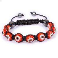 10mm Red evil eye CZ crystal beads bracelet XBL183 3  
