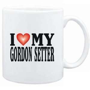 Mug White  I LOVE Gordon Setter  Dogs 